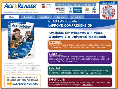 AceReader Online Reading Software