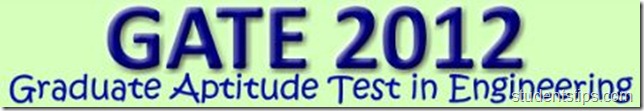 GATE 2012 GATE 2012